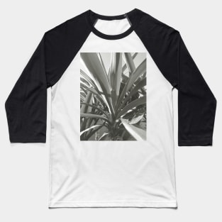 Yucca plant close up, black and white nature photography Baseball T-Shirt